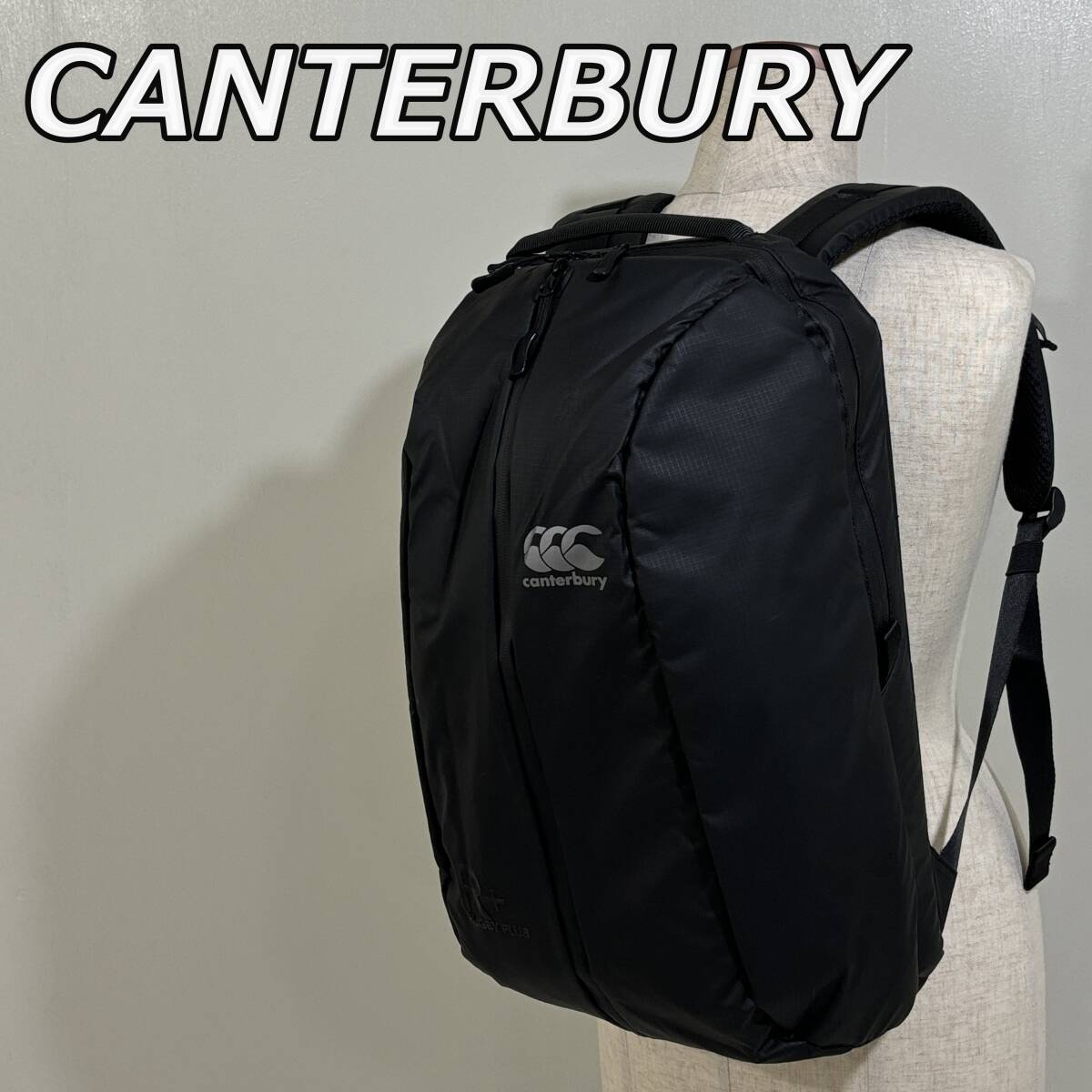 【canterbury】カンタベリー R+AIR DAY PACK エアードライ バックパック デイ リュック 軽量 ノートPC収納 背面通気性 黒 ブラック AB08244