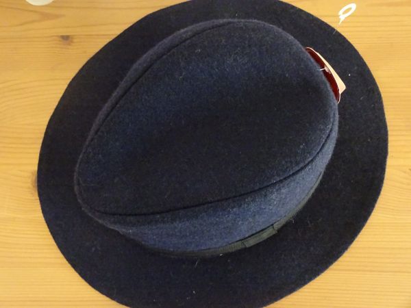 S ヒデトレーディング S メンズ・紳士　紺色帽子　フェドラハット サイズ６１cm〜　中折れハット　キャップ　帽子　タグ付_画像8