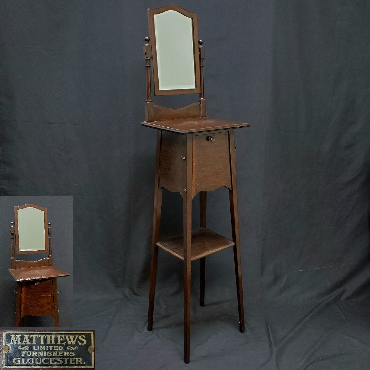 [. warehouse ] antique furniture Britain MATTHEWS LIMITED FURNISHERS GLOUCESTER. slim dresser shaving stand dresser height 148.