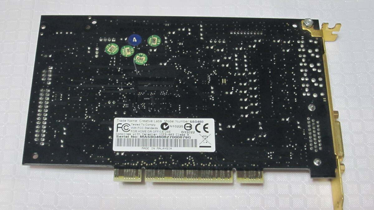 ☆Creative サウンドカード PCI Sound Blaster X-Fi SB0460 ジャンクの画像2
