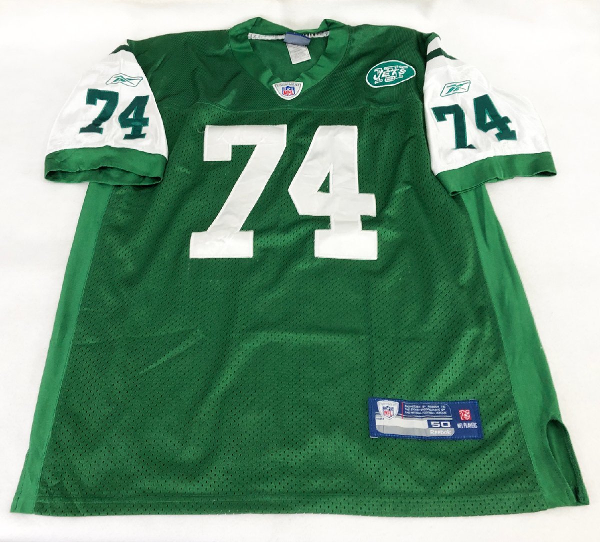 ★中古品★NFL ニックマンゴールドユニフォームＴシャツ Reebok サイズ：50_画像1