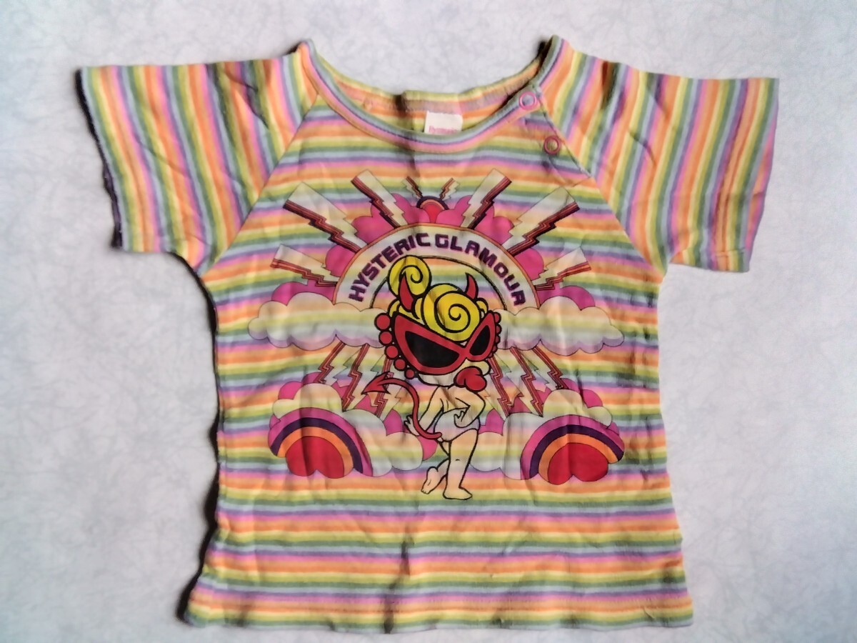 Hysteric Baby HYSTERIC GLAMOUR Tシャツ 半袖 古着 白　サイズ　80（75〜85cm）　綿　100％_画像1