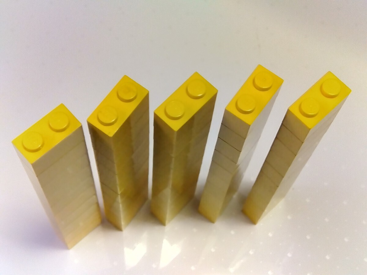 LEGO レゴ 基本ブロック　黄色　イエロー　1×2　50個セット_画像2