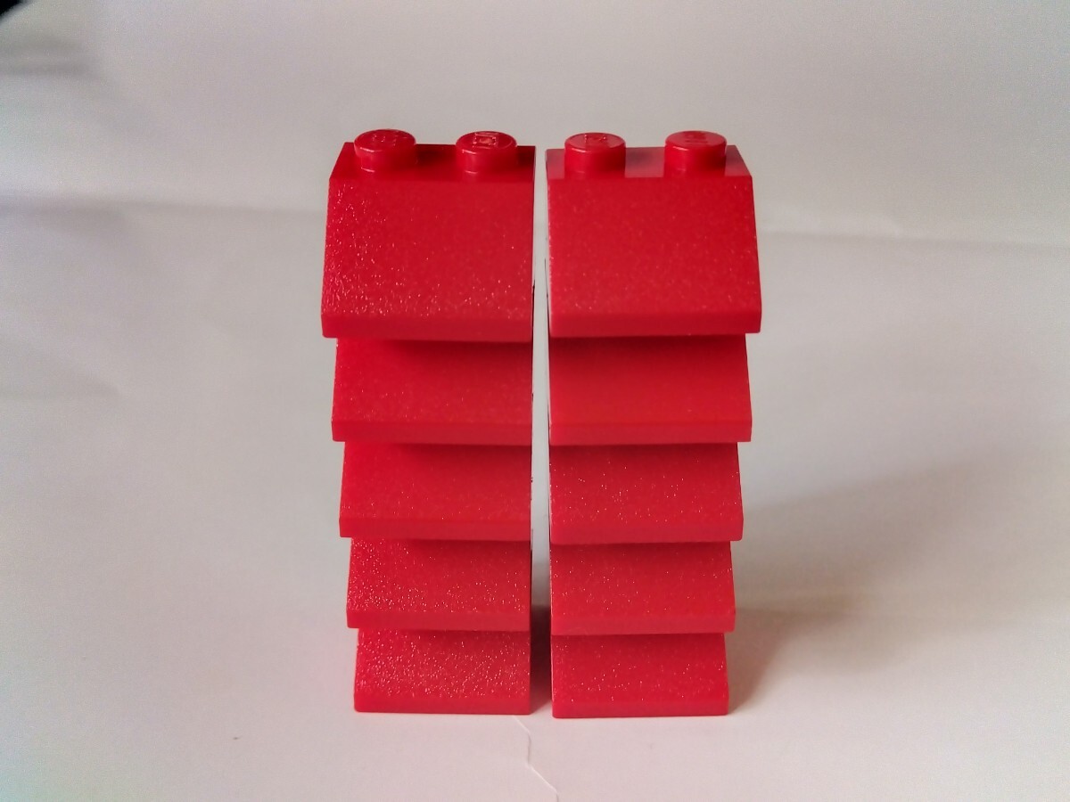 LEGO レゴ スロープ　傾斜　2×2 　10個セット　赤　レッド　パーツ_画像2
