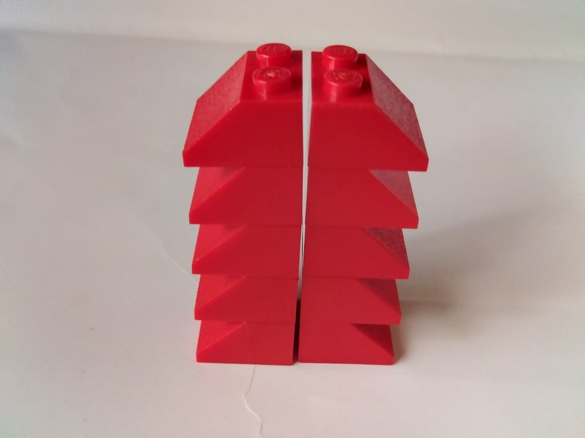 LEGO レゴ スロープ　傾斜　2×2 　10個セット　赤　レッド　パーツ_画像4