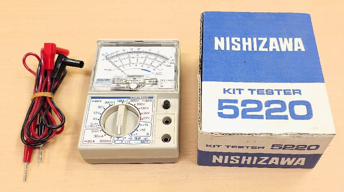 動作品 NISHIZAWA ニシザワ キットテスター アナログテスター 電気計測器 MODEL 5220_画像1