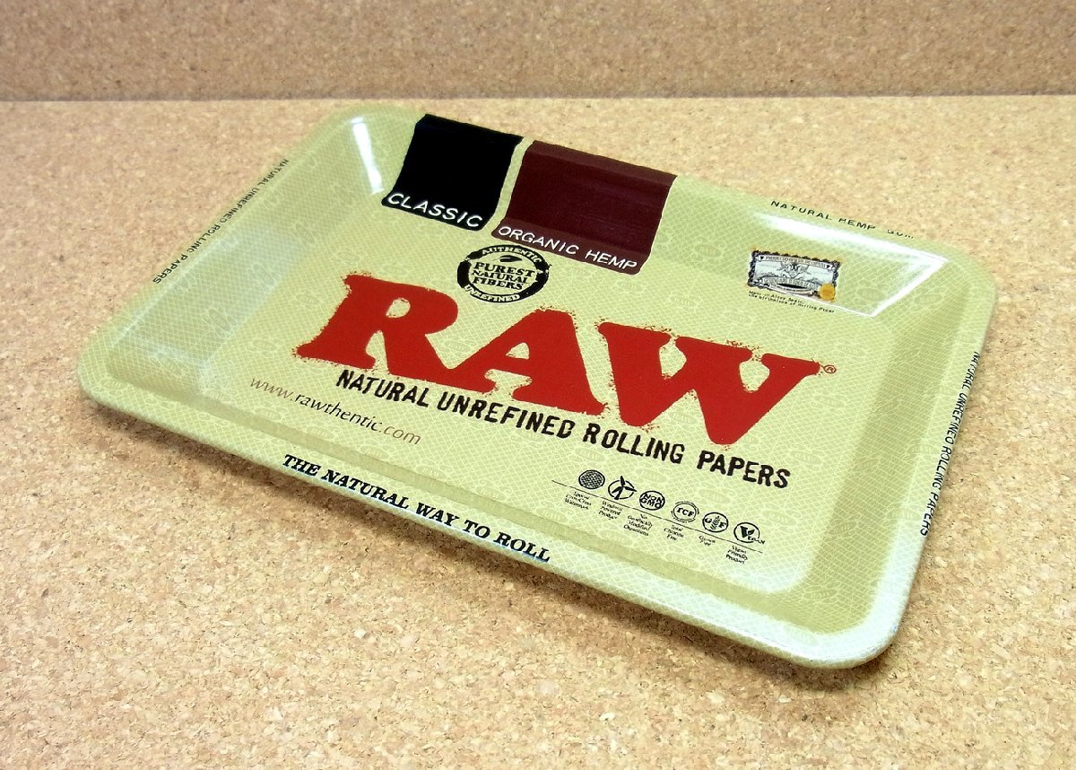 送料185円 未使用 RAW メタルトレイ トレー スモール ミニ ロウ 喫煙具 小物入れ 雑貨 ベージュ_画像1