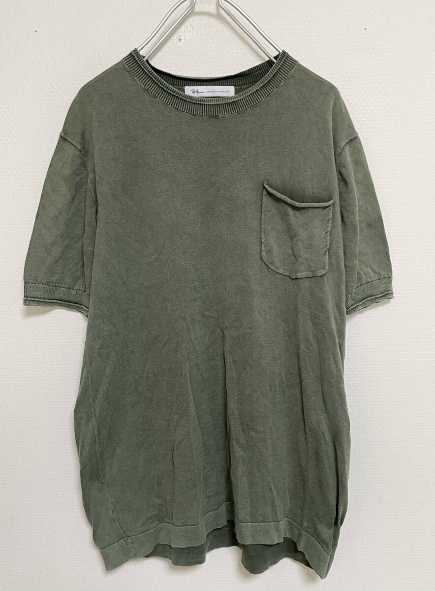送料230円〜 RHC Ron Herman ロンハーマン USEDウォッシュ加工 ポケット Tシャツ/カットソー size Mの画像1