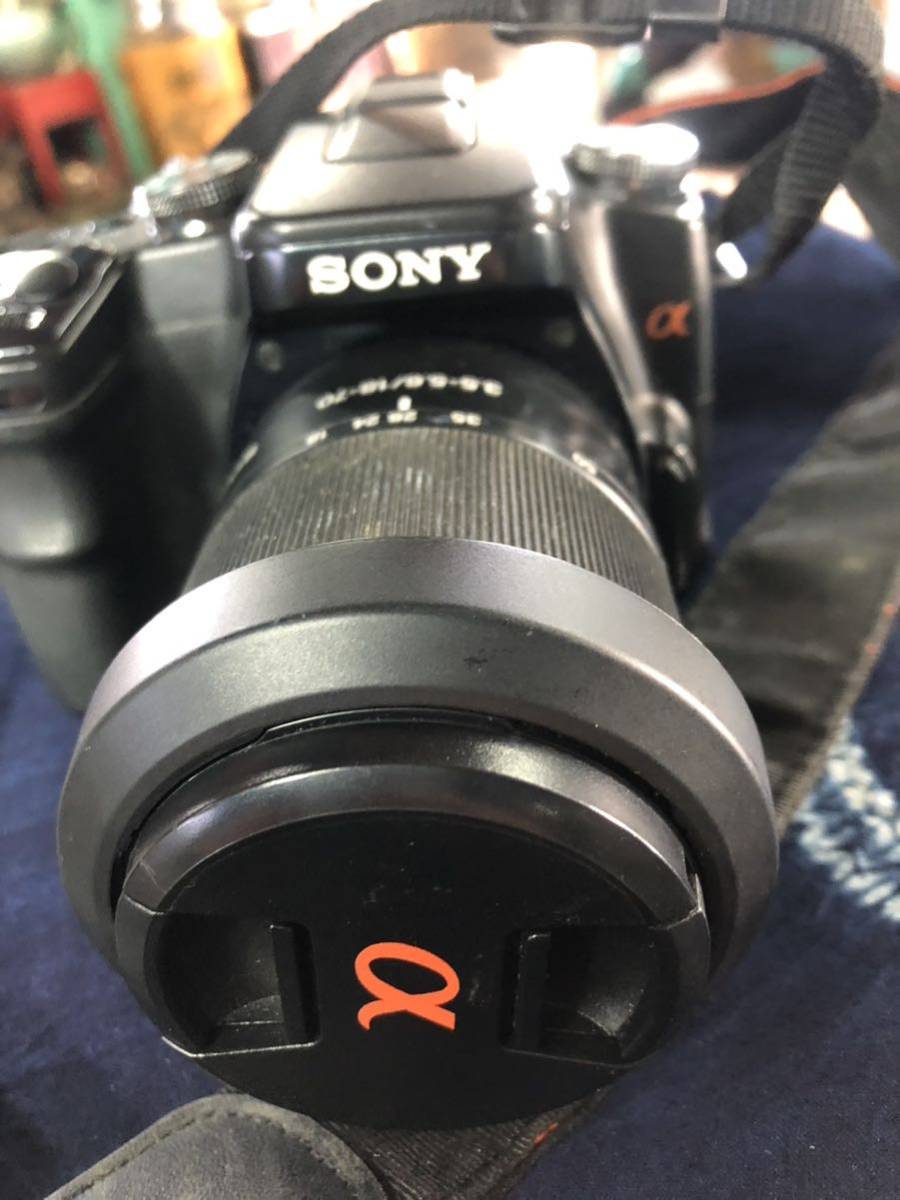 中古　SONY DSLR-A100 デジタル一眼レフカメラ　バッテリー未付属　レンズ付属　起動未確認