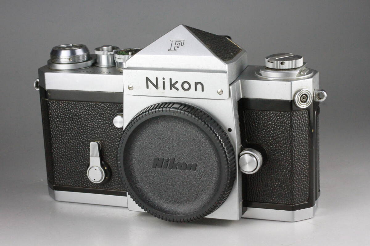 動作確認済み Nikon ニコン F アイレベル 728万台 シルバー ボディ フィルム 一眼レフ カメラ #325_画像1