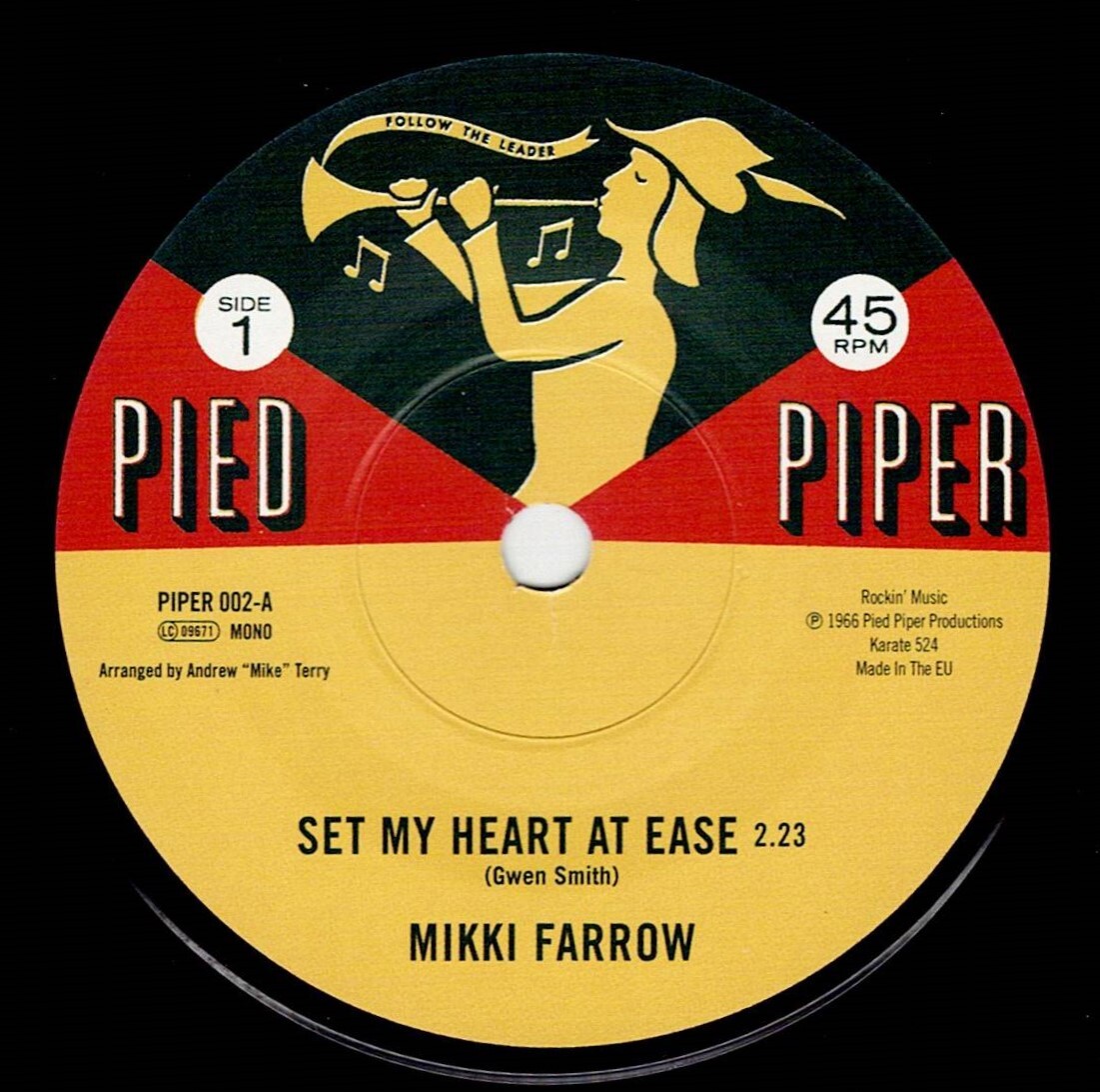 Mikki Farrow / Se My Heart At Ease ♪ September Jones / I’m Coming Home (Pied Piper)の画像1