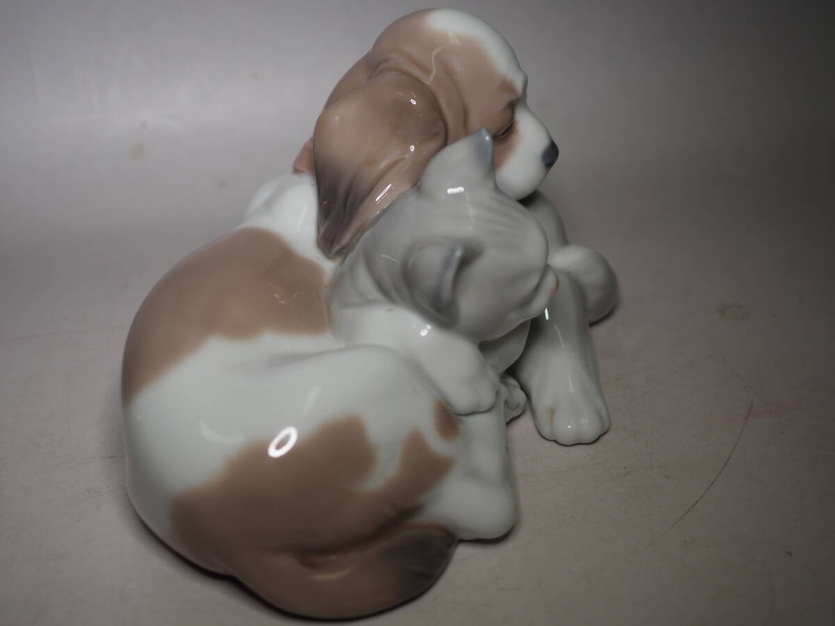 LLADRO リヤドロ　陶器人形 6599 『いつも一緒 』犬 猫 フィギュリンスペイン製 陶器 置物_画像7