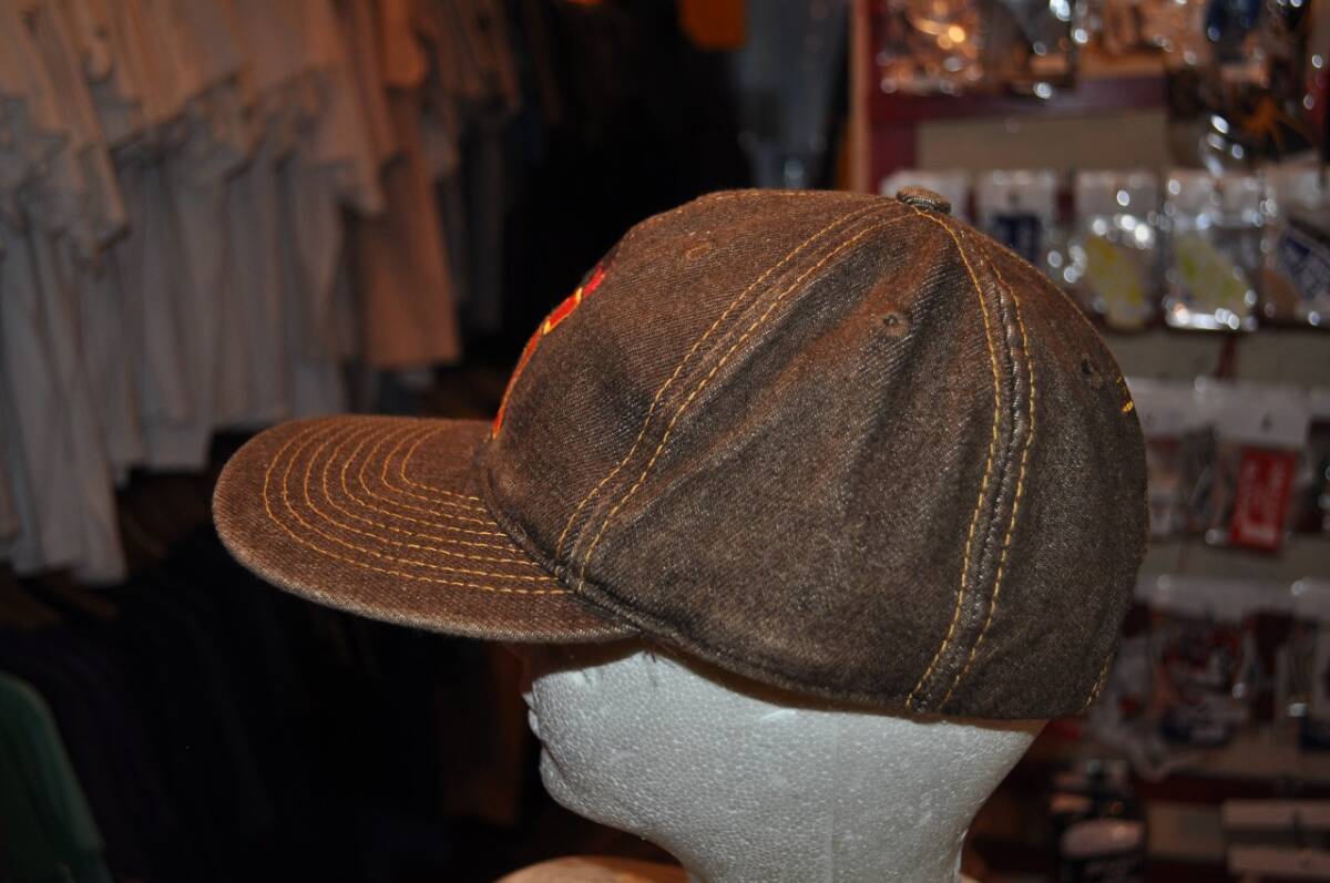  used 80 period OLD STUSSY Old Stussy Brown Denim cap MADE IN TAIWAN