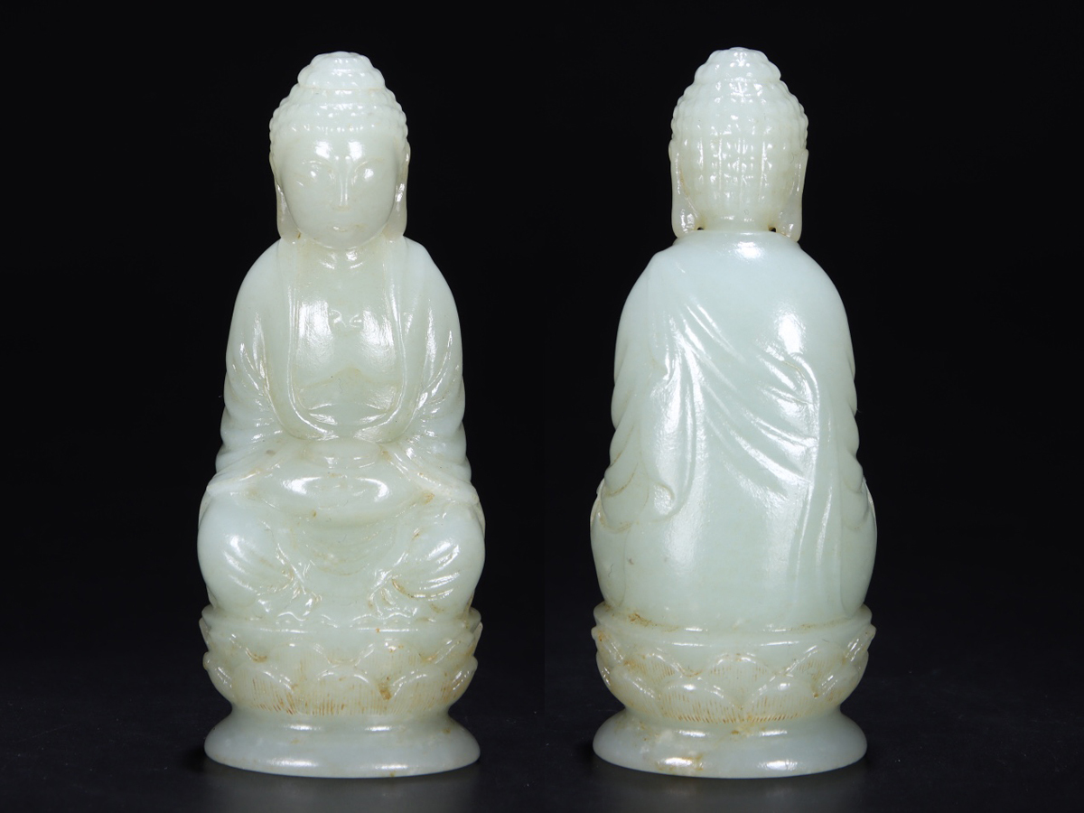 Yahoo!オークション - ▽鴻▽清・和田玉彫・釈迦牟尼仏像 時代物 中国 
