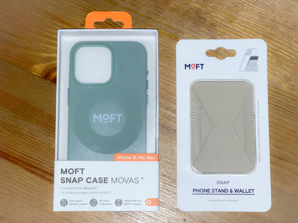 iPhone15 Pro Max用 MOFT SNAP CASE MOVAS・STAND&WALLETセット