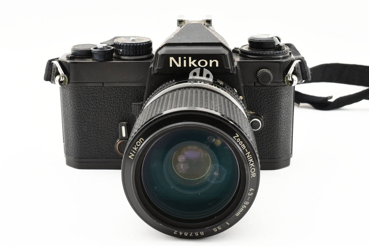 ジャンク品 Nikon FE 一眼レフ フィルムカメラ & Nikon Zoom-NIKKOR 43～86mm 1:3.5 レンズ付き_画像3
