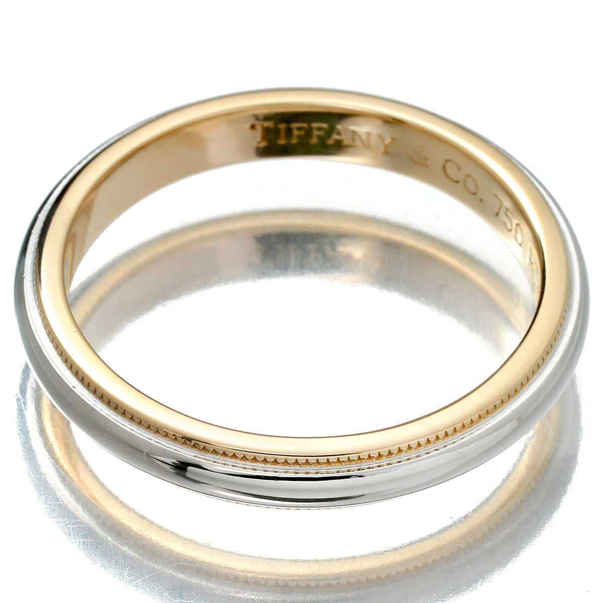 Tiffany&Co. ティファニー ミルグレインバンド リング 悪し 9号 Tiffany&Co. ティファニー ミルグレインバンド リング 悪し 9号