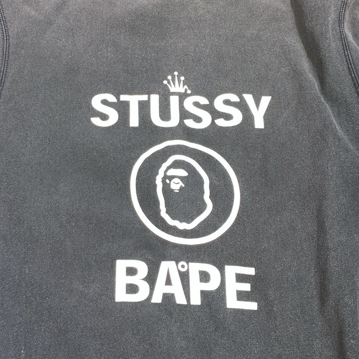 【希少】 A BATHING APE×STUSSY コラボ スウェット M トレーナー