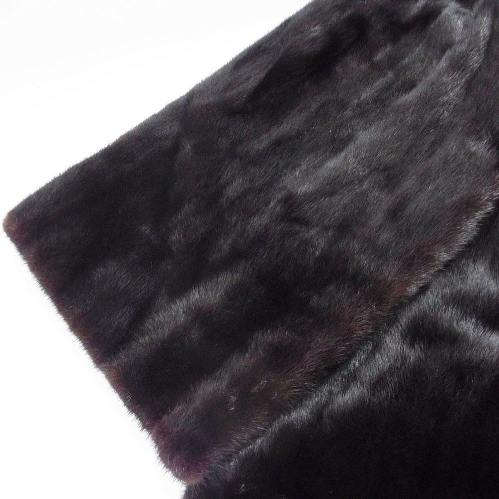 ●SAGAMINK サガミンク ブラック ダーク ミンク ファー コート ロング 毛皮 レディース 13 大きいサイズ 高級 オーバーサイズ 1円スタート_画像5