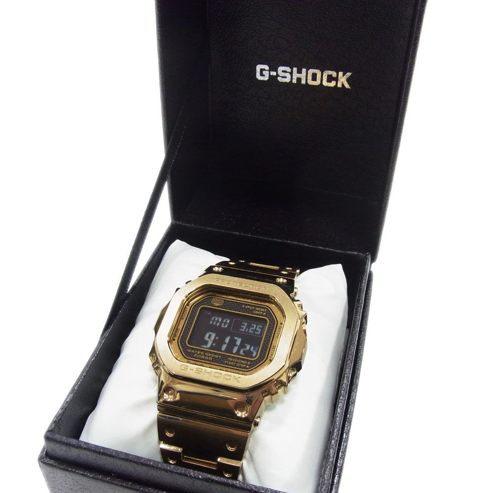 美品 定価8万円以上●Gショック フルメタル 腕時計 電波 タフソーラー CASIO G-SHOCK GMW-B5000GD-9JF ゴールド メンズ 高級 1円スタートの画像1