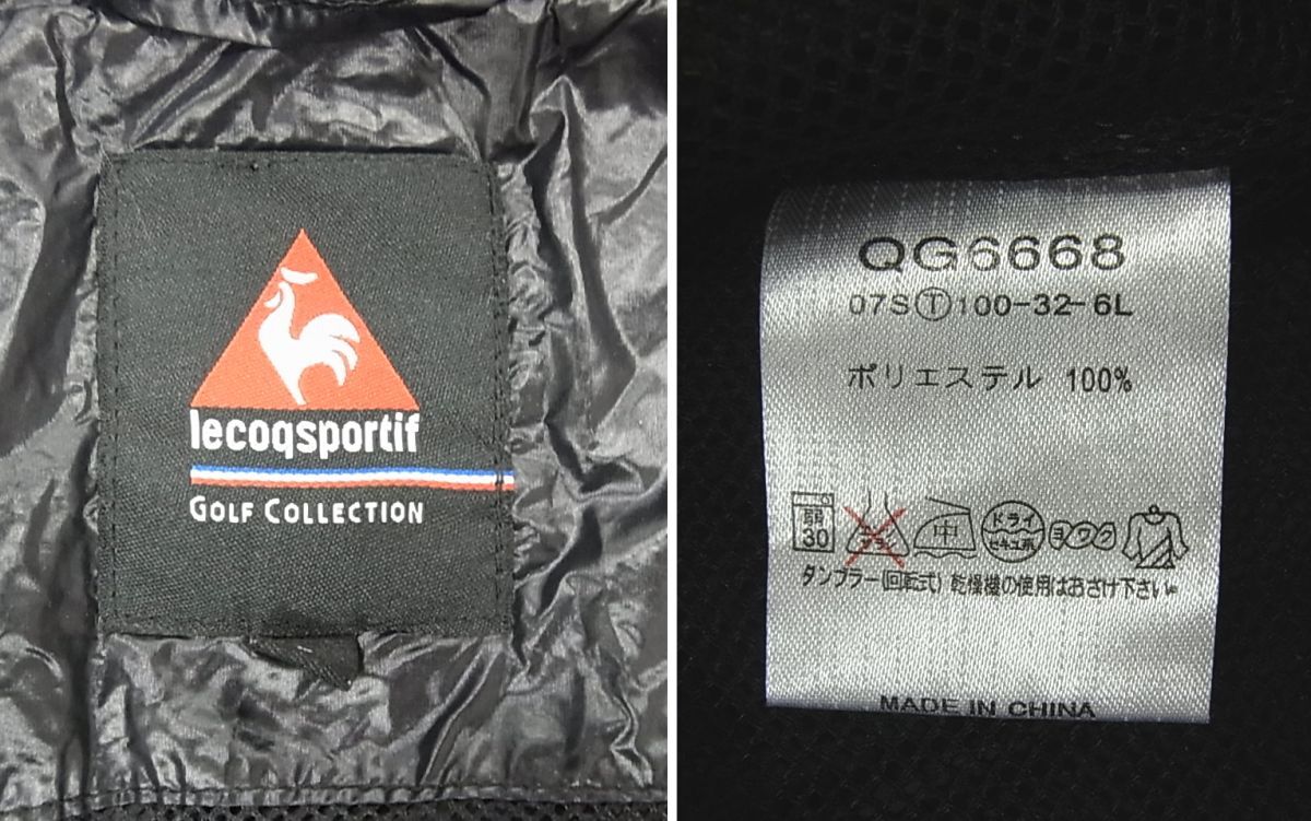 le coq sportif GOLF COLLECTION ゴルフジャケット 裏地メッシュ素材 ルコックスポルティフ 1円スタート_画像6