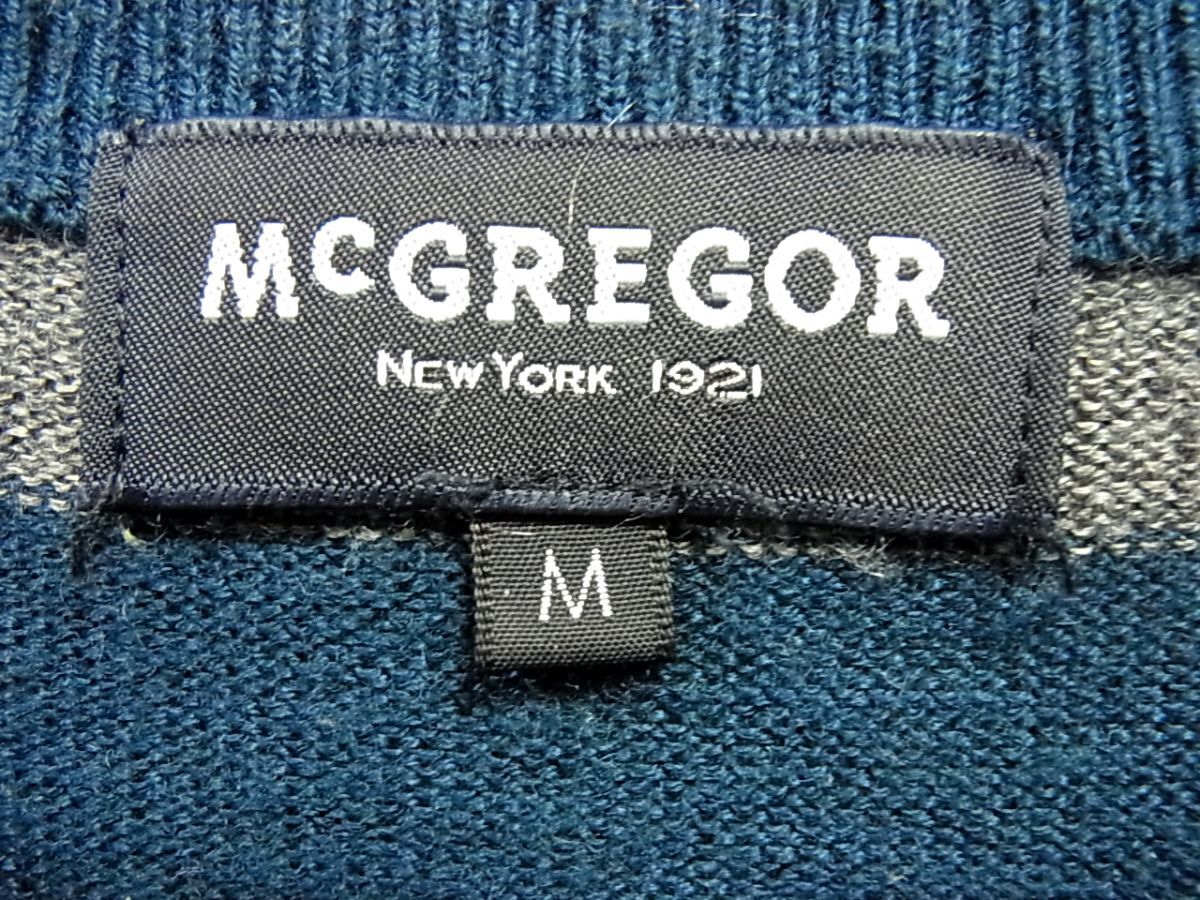 ■McGREGOR マックレガー セーター クルーネックニット マルチボーダー柄 メンズ 1円スタート_画像5