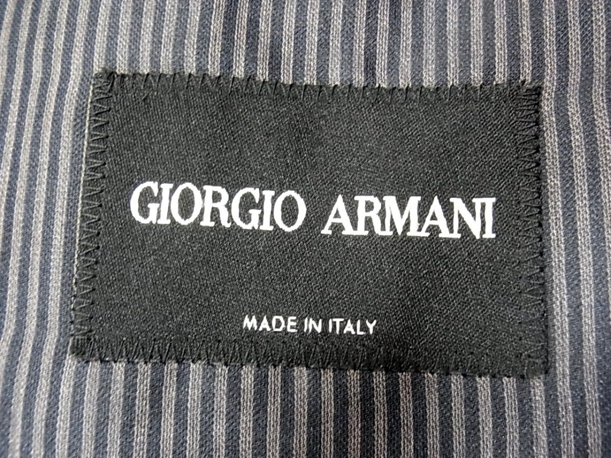 黒タグ 春物◇GIORGIO ARMANI シルク(絹)混紡 フィールドジャケット ミリタリー ジョルジオアルマーニ メンズ イタリア製 1円スタート_画像8