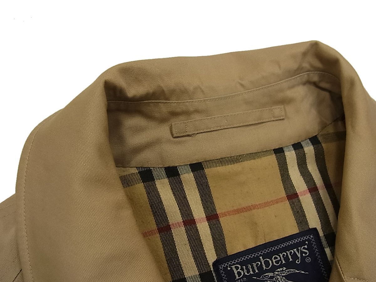 オールド◇Burberry’s バーバリー ステンカラーコート ビジネス スプリングコート 裏バーバリーチェック イングランド製 1円スタート_画像9