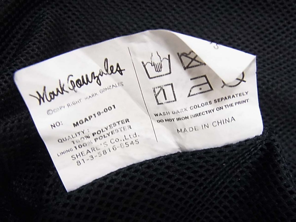 ☆MARK GONZALES マークゴンザレス コーチジャケット ブラック 裏メッシュ メンズ L ナイロンジャケット スケーター 1円スタート_画像3