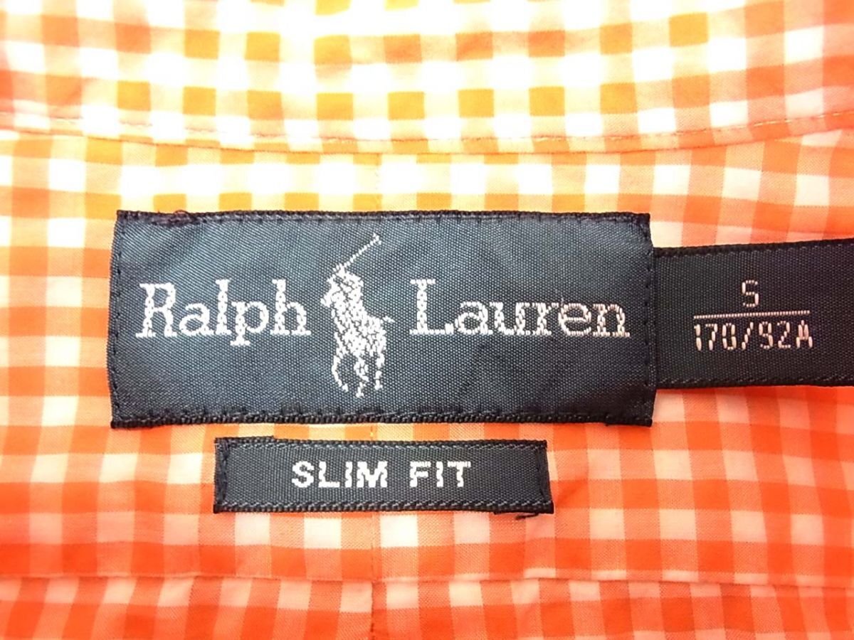 美品◆RalphLauren ラルフローレン ボタンダウン 長袖 チェック シャツ メンズ 春物 1円スタート_画像4