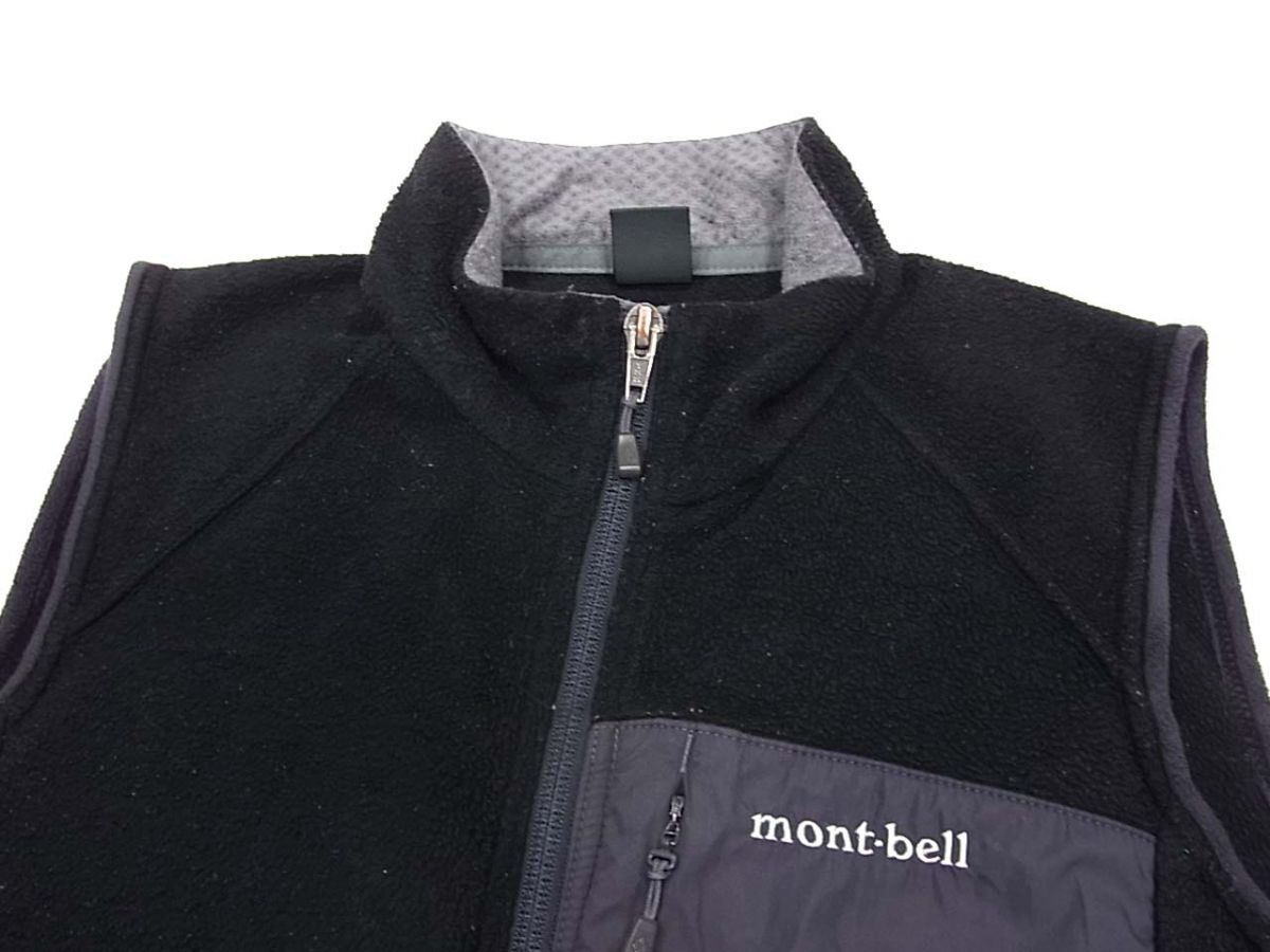 ◆mont-bell モンベル クリマプラス100 フリース ジップベスト アウトドア キャンプ レディース 1円スタート_画像4