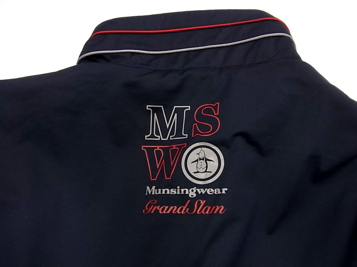 ■Munsing Wear Grand Slam ゴルフ ジップジャケット ブルゾン デサント製 裏メッシュ メンズ マンシングウェア 1円スタートの画像6