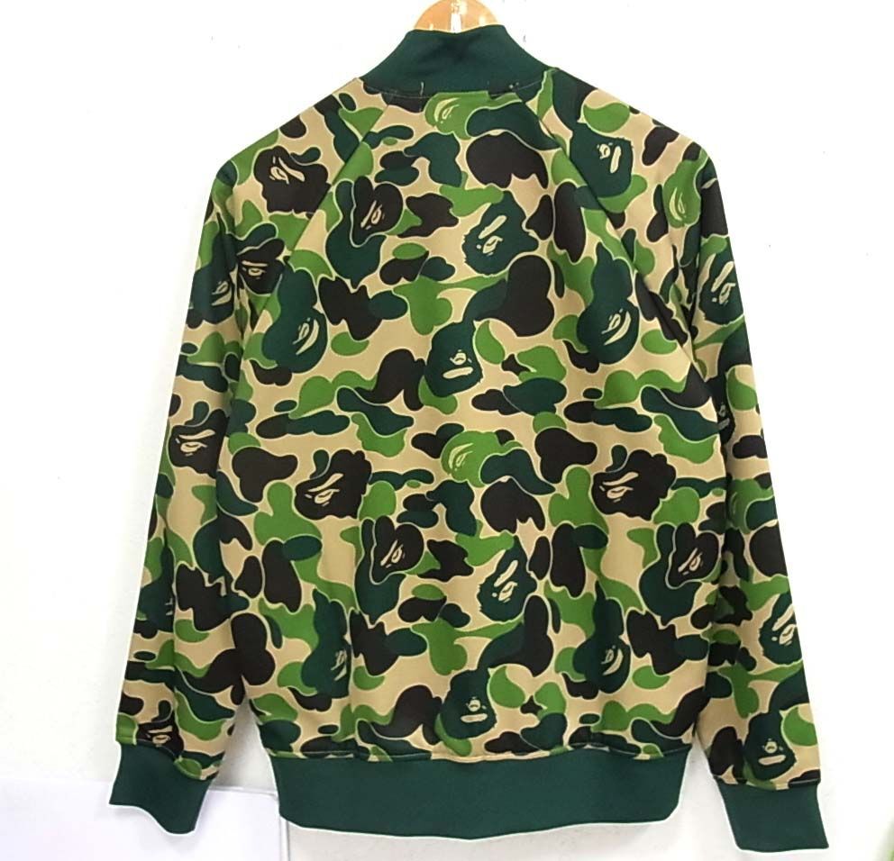 新品☆A BATHING APE トラックジャケット カモ柄 ジャージ メンズ 春物 アベーシングエイプ ジップジャケット_画像2