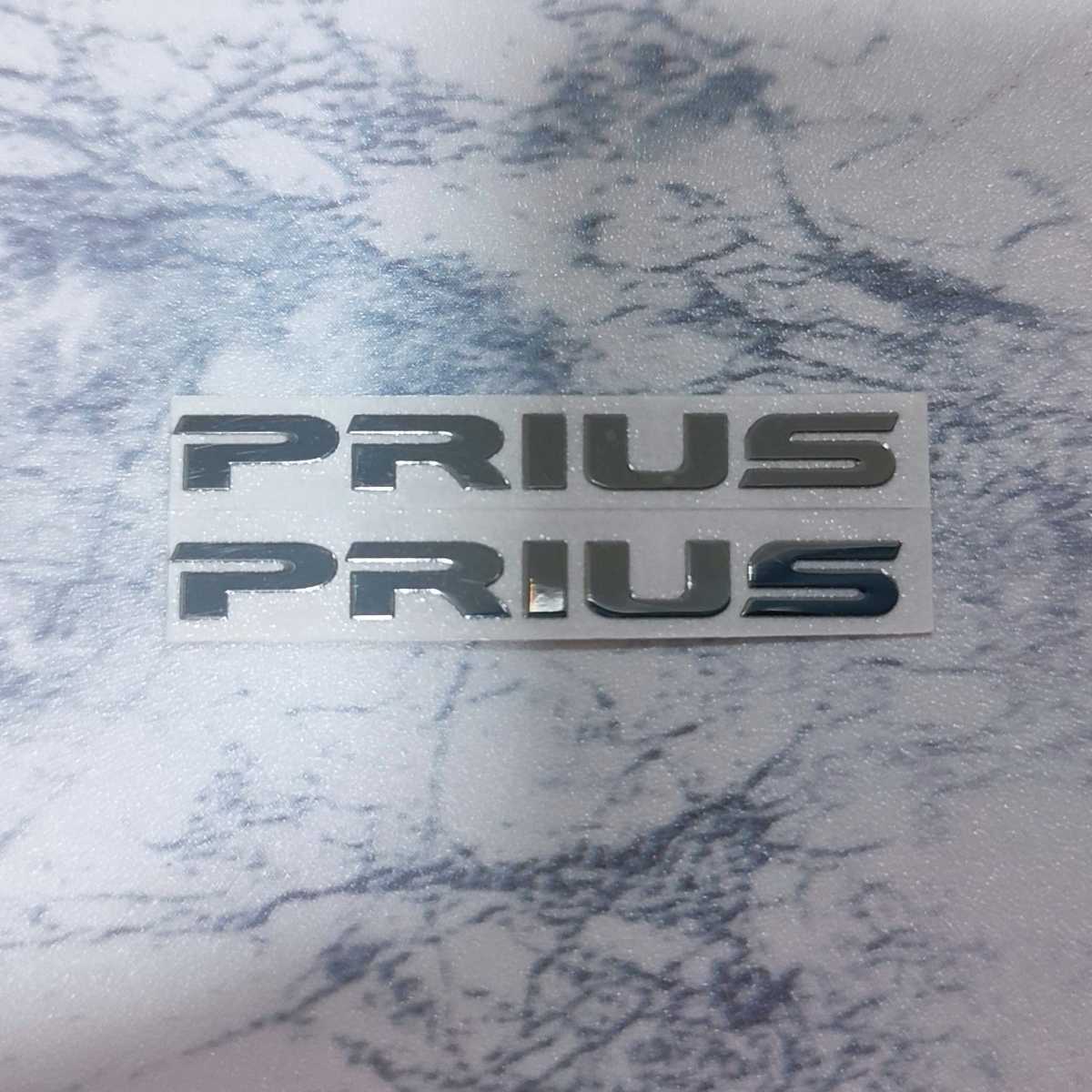 【PRIUS】メッキ調ステッカー 2P■トヨタ プリウス NHW20ZVW30354041505155α G's GR ツーリング LSG HV PHV■車内 小物 スマホ_画像3