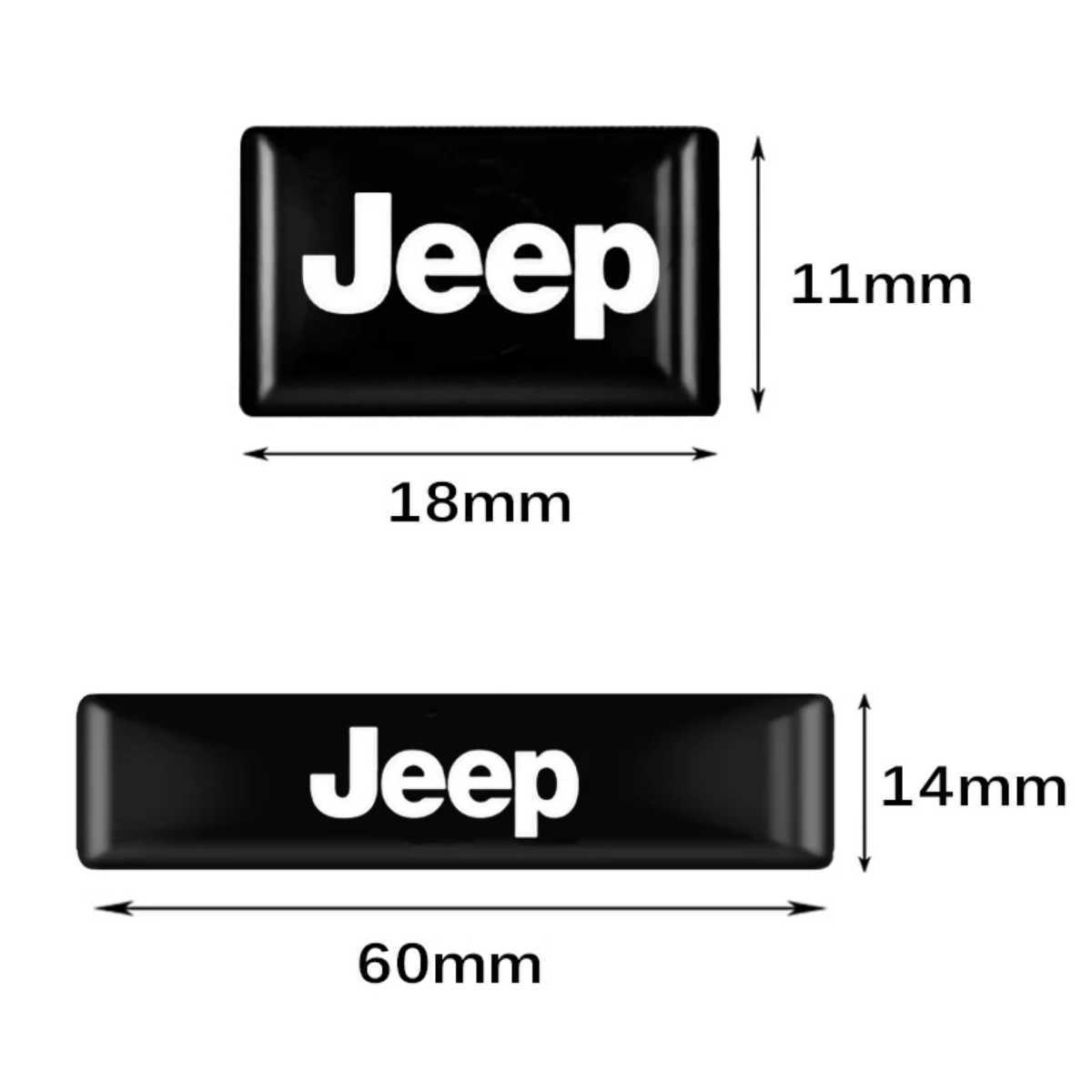 JEEP 3DミニステッカーB 6枚セット■クライスラー・ジープ ラングラー グランドチェロキー コンパス レネゲード アンリミテッド エンブレムの画像2