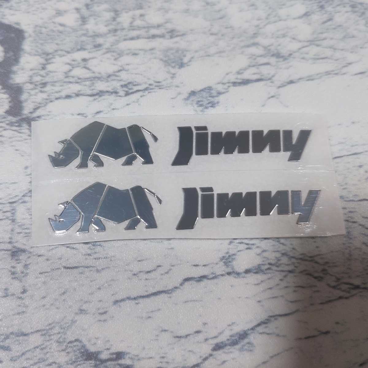 Jimny メッキ調ステッカー(大)2枚セット■SUZUKI ジムニー JB23 JB33 JB43 JB64 JB74 JA11 JA12 JA22 SJ30 シエラ■車内 小物 スマホ等にの画像3