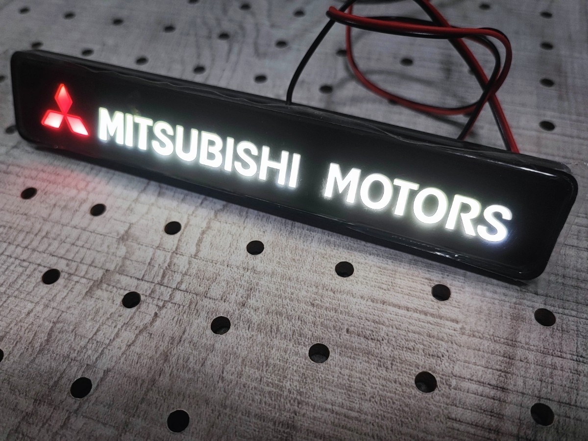 三菱 MOTORS LED付きエンブレム フロント グリル バンパー■ランサー デリカD:5 D:2 パジェロ アウトランダー ミラージュ エクリプスクロス_画像6