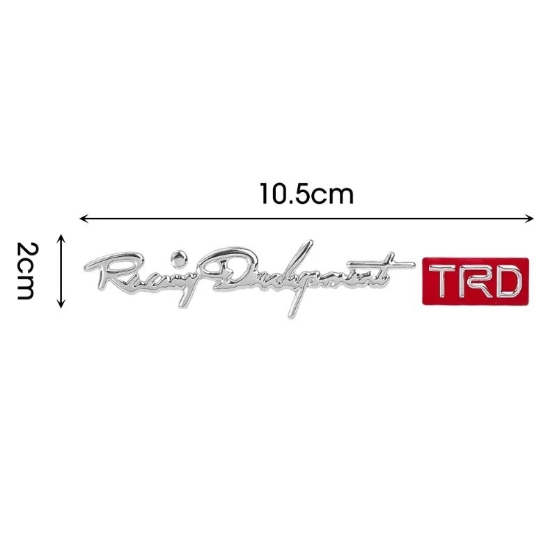 TRD メッキ調ステッカー 2P【黒】プリウス クラウン ハリアー アルファード アクア ヤリスクロス ライズ RAV4 86 カムリ C-HR bB プラド_画像6