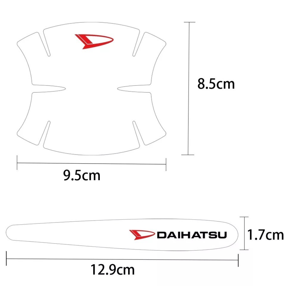 ダイハツ ドア傷防止ステッカー スケルトン 8P■ロッキー タントカスタム ウェイク キャスト ムーヴキャンパス MOVE ミラジーノ コペン_画像4