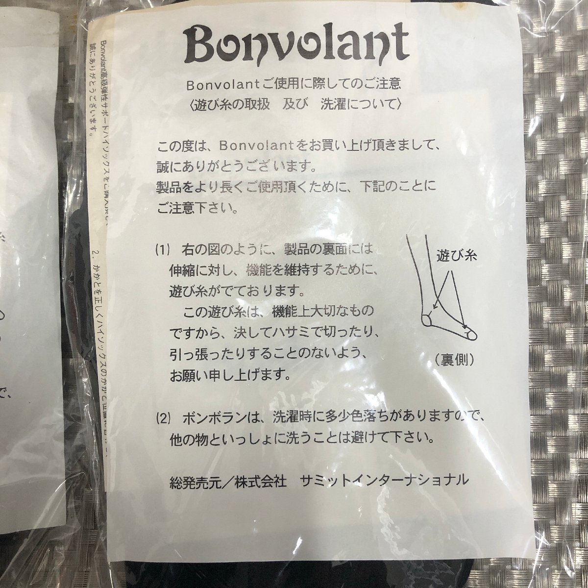 【ジャンク扱い/インボイス登録店/CH】Bonvolant ボンボラン ストッキング サポートハイソックス 未使用品 3点セット　MZ0324_画像7