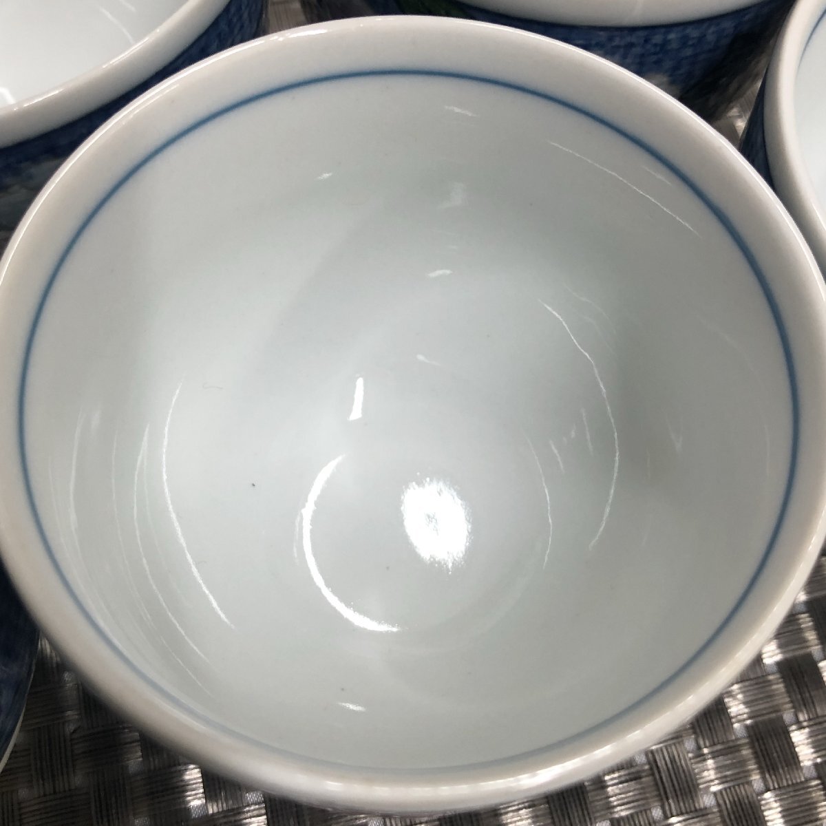 【中古/長期保管品/インボイス登録店/KSH】有田焼 祥玉 蓋付 湯呑 湯飲み 茶器 5客セット 陶器 和食器 MZ0328の画像8