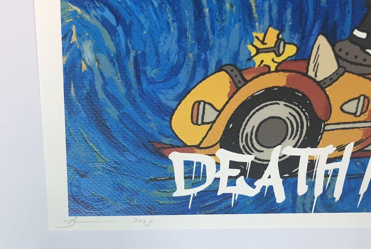 DEATH NYC アートポスター 世界限定100枚 スヌーピー SNOOPY ウッド 
