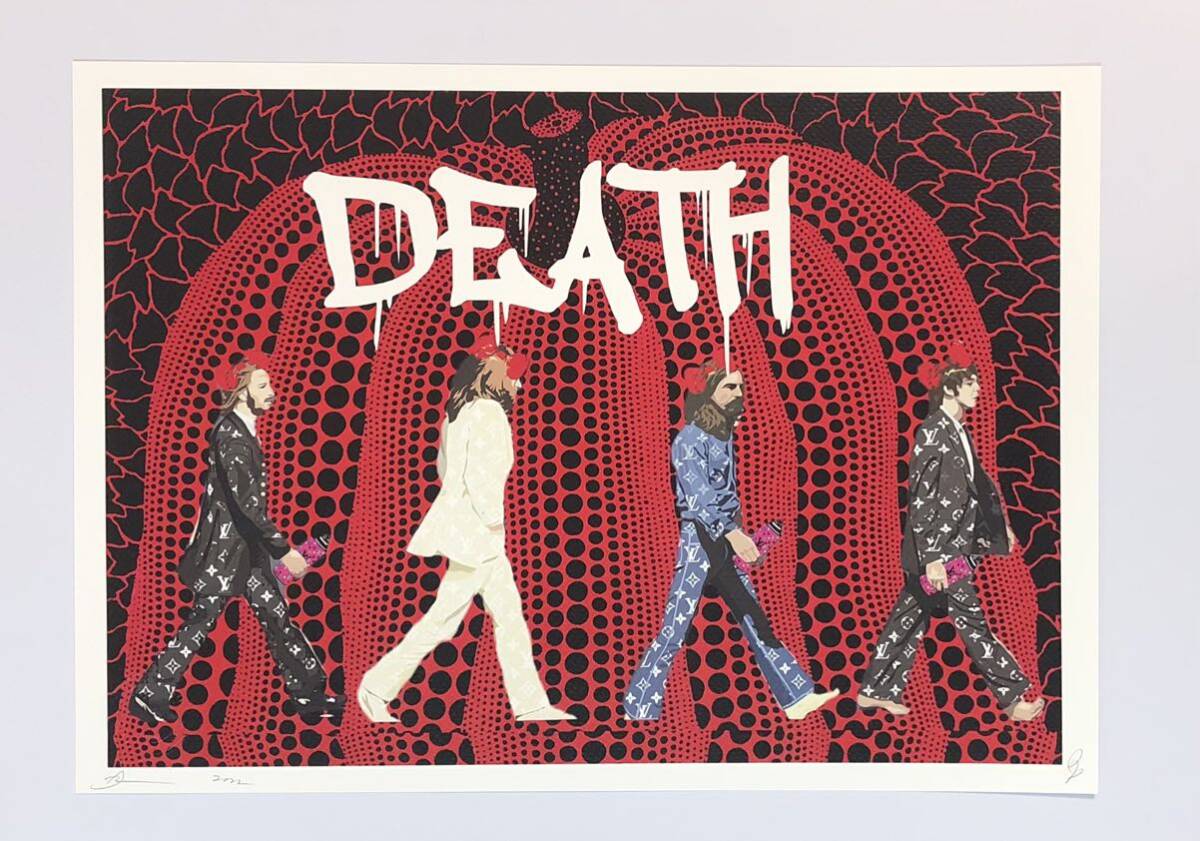 DEATH NYC アートポスター 世界限定100枚 ビートルズ Beatles アビーロード ポップアート 草間彌生 南瓜 アンディウォーホル 現代アート _画像2