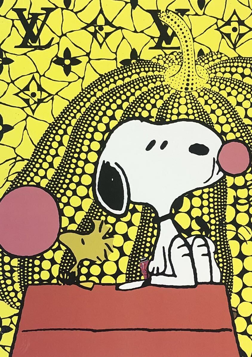 DEATH NYC アートポスター 世界限定100枚 スヌーピー SNOOPY 草間彌生 kusama yayoi かぼちゃ PEANUTS ポップアート ヴィトン 現代アート_画像4