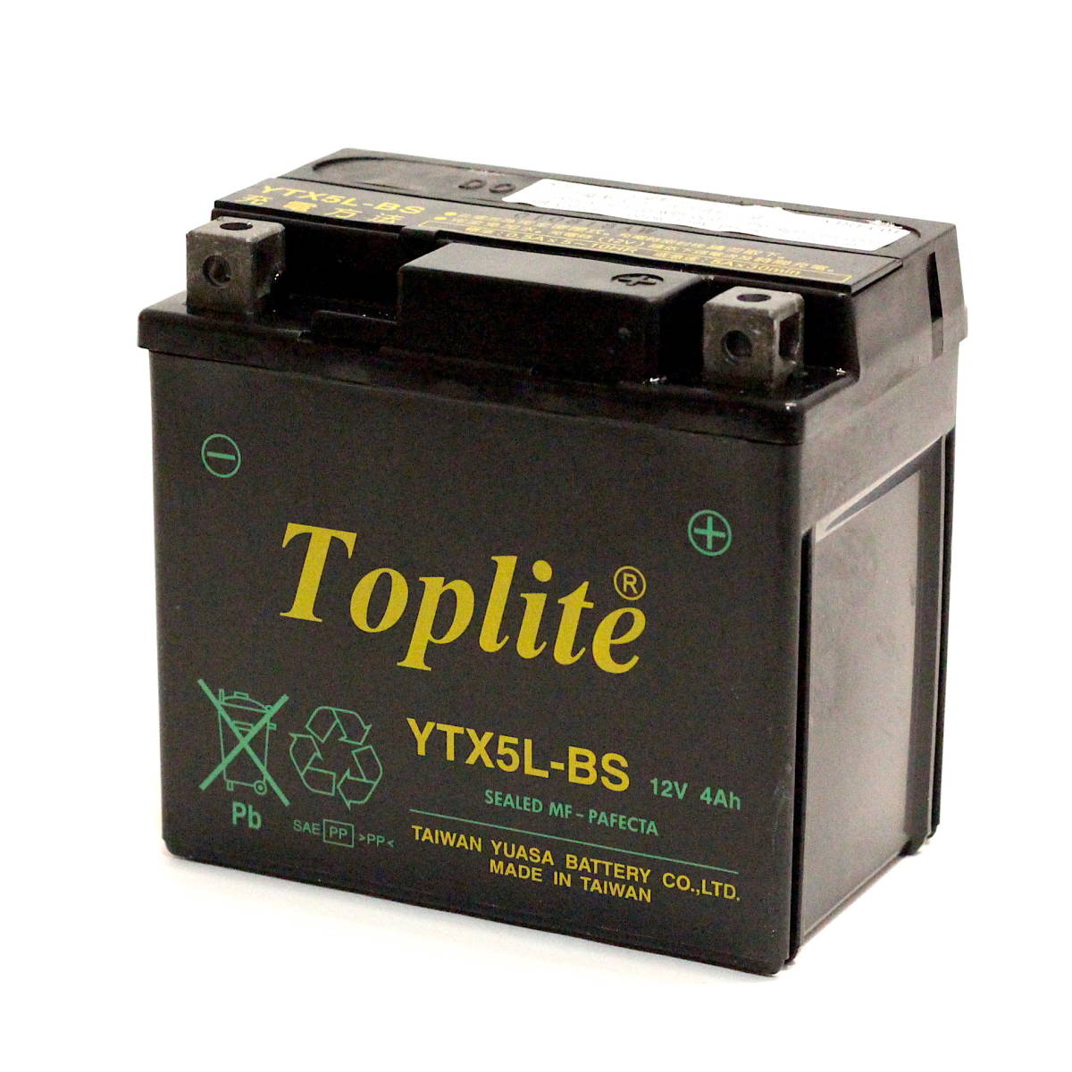 YTX5L-BS アドレスV100 CE11A 耐震バッテリー ユアサ製 Toplite トップライト 出荷前に充電 液入れ作業不要 安全_画像3