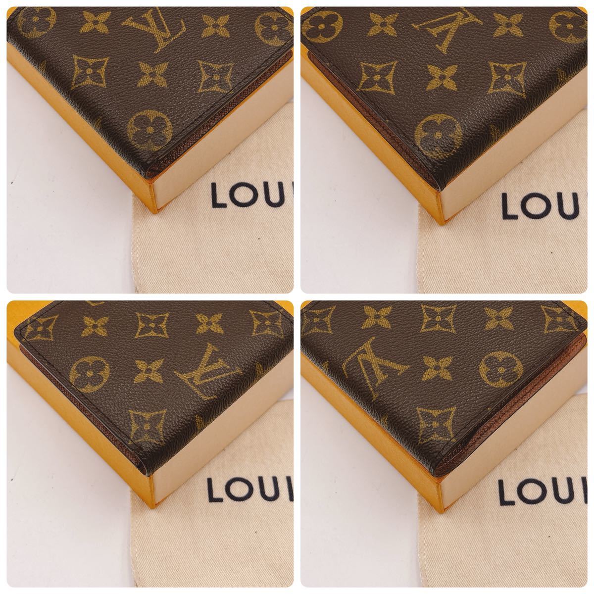 ★ほぼ極美品★【A240256】LOUIS VUITTON ヴィトン モノグラム ポルトビエ カルトクレディ モネ 二つ折り 財布 ウォレット M61665/CA1013_画像9