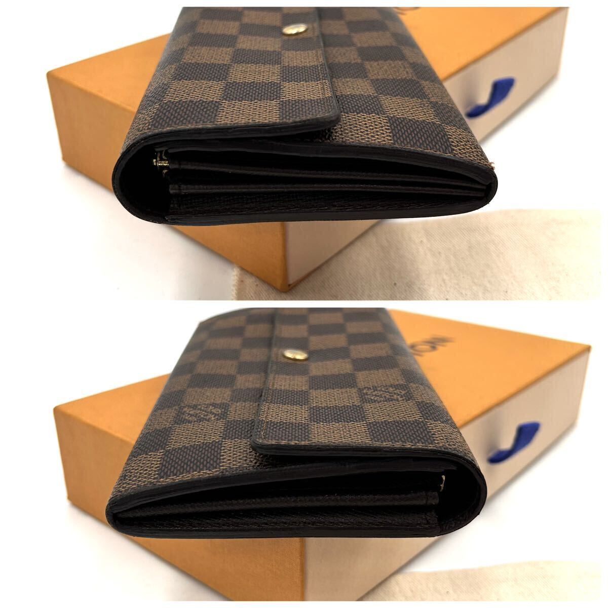 ★ほぼ極美品★【A320】Louis Vuitton ルイヴィトン ダミエ ポルトフォイユ サラ長財布 ウォレット ポケット10 N61734/CA5100_画像8