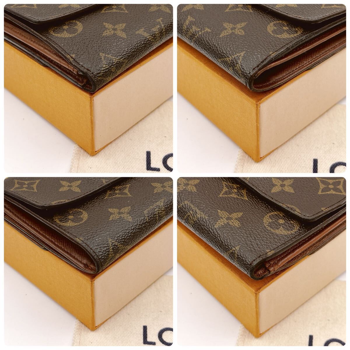 ★美品★【A328】LOUIS VUITTON ルイヴィトン モノグラム ポルトフォイユ・エリーズ 三つ折り財布 WホックM61654/TH0934の画像9