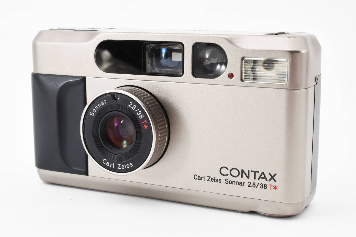 動作品 ケース付 CONTAX コンタックス T2 コンパクトフィルムカメラ (3836)_画像2