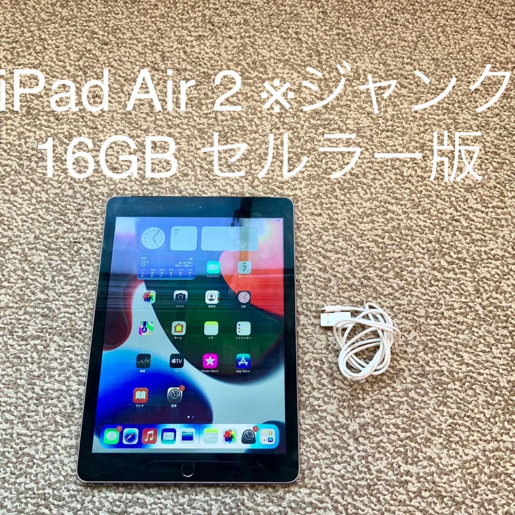 【送料無料】iPad Air 2 16GB セルラーモデルApple アップル A1567 アイパッドエアー Cellular本体